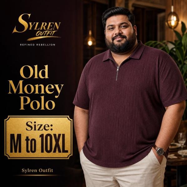 Plus-size Old Money Zipper-Polo